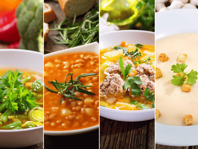 Các loại súp là một trong các món ăn mùa đông dễ làm